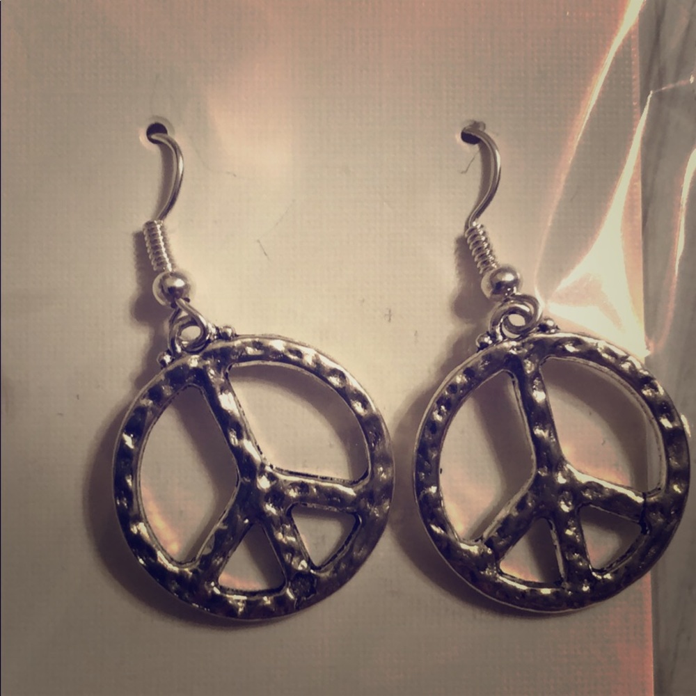 Peace sign earrings